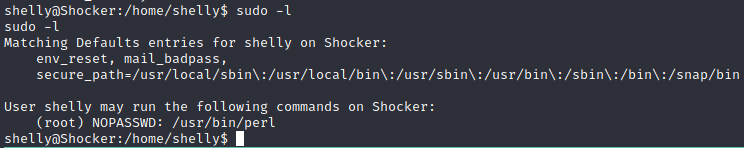 sudo -l